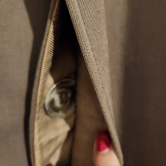 Vintage Tan Men's Wool Trench Coat Fully Lined - Picture 4 of 7